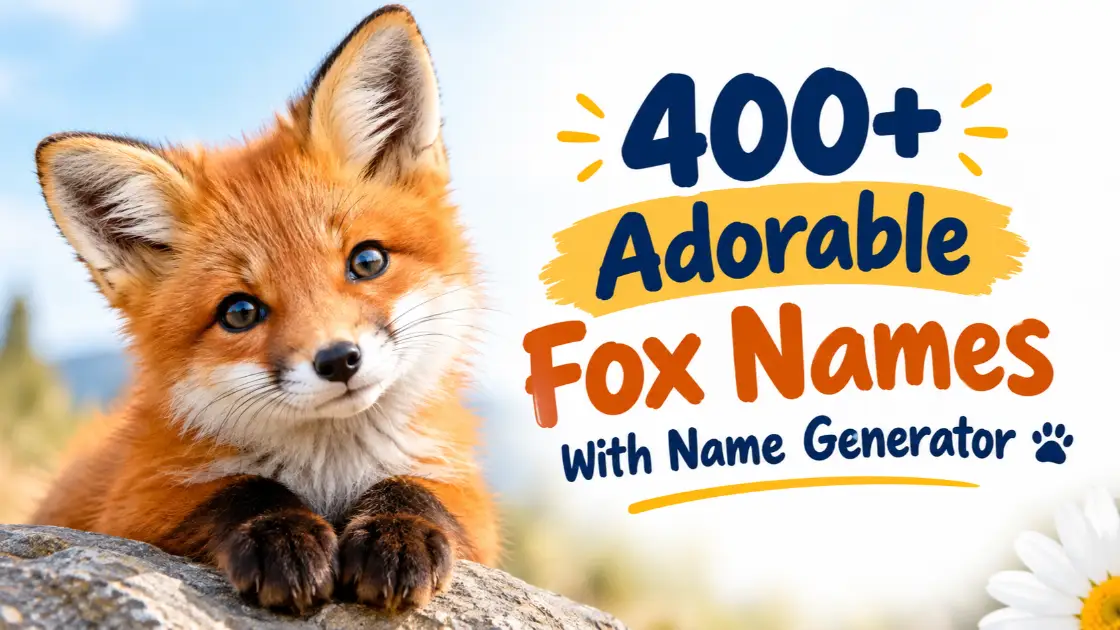 Adorable Fox Names With Name Generator