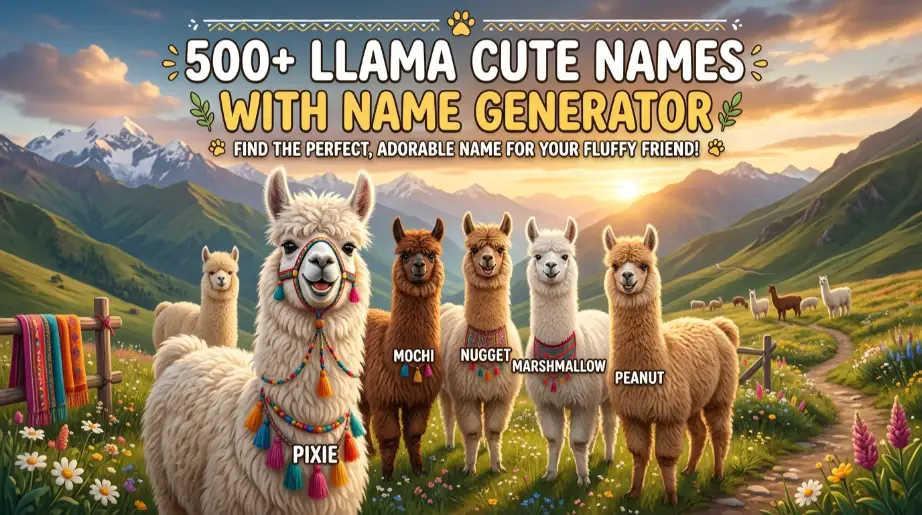 Llama Cute Names With Name Generator